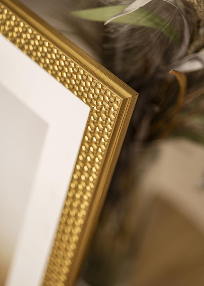 Ram med passepartou Frame Grace Gold 40x50 cm - Mounts White 11x15 inches