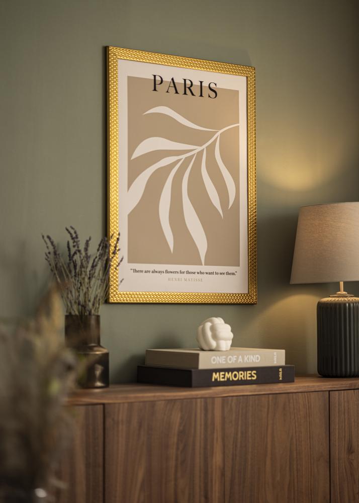 Ram med passepartou Frame Grace Gold 40x50 cm - Mounts White 11x15 inches