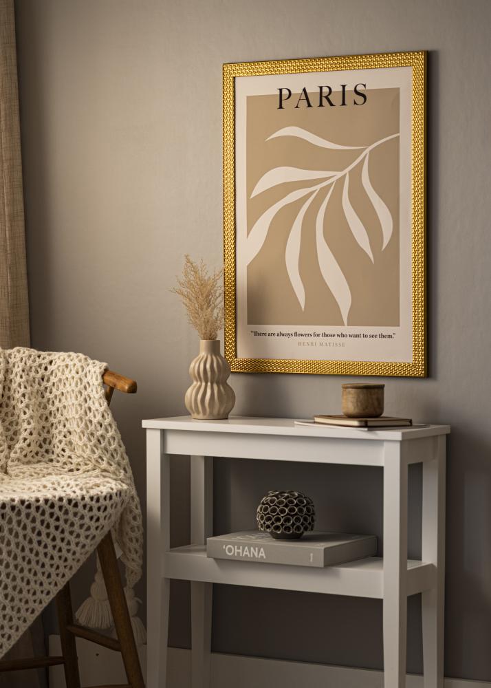 Ram med passepartou Frame Grace Gold 40x50 cm - Mounts White 11x15 inches