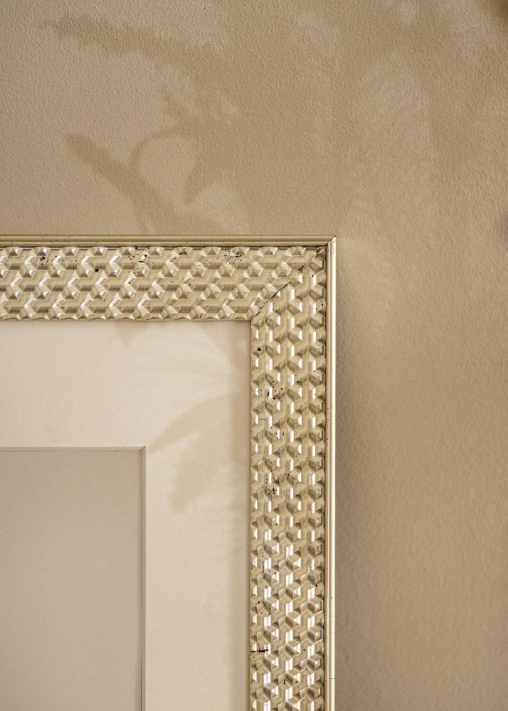 Ram med passepartou Frame Grace Silver 40x50 cm - Mounts White 28x38 cm