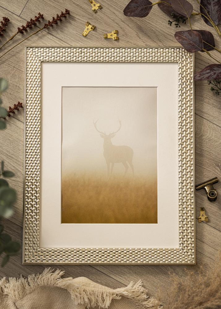 Ram med passepartou Frame Grace Silver 40x50 cm - Mounts White 28x38 cm