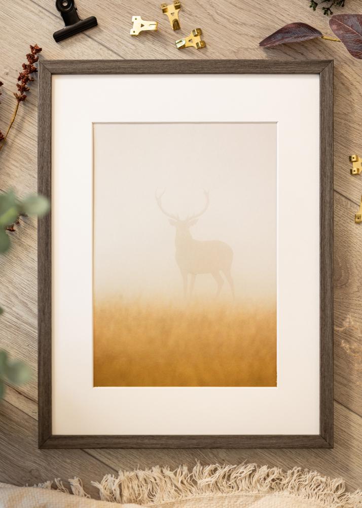 Ram med passepartou Frame Ares Grey Oak 50x70 cm - Mounts White 16x23 inches