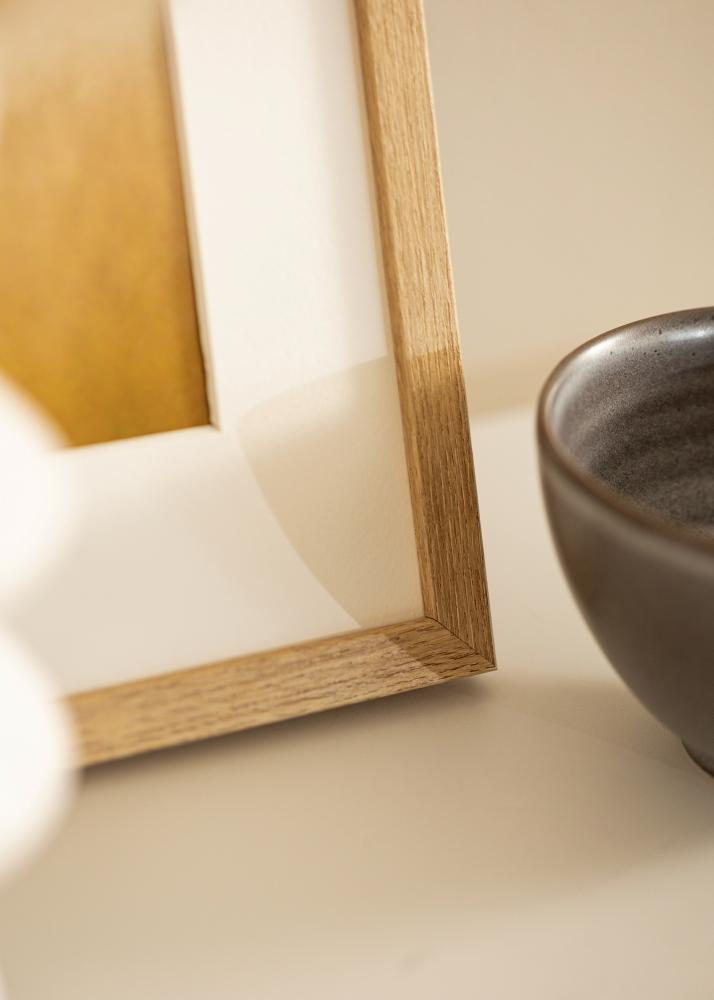 Ram med passepartou Frame Ares Natural Oak 20x20 cm - Mounts White 15x15 cm