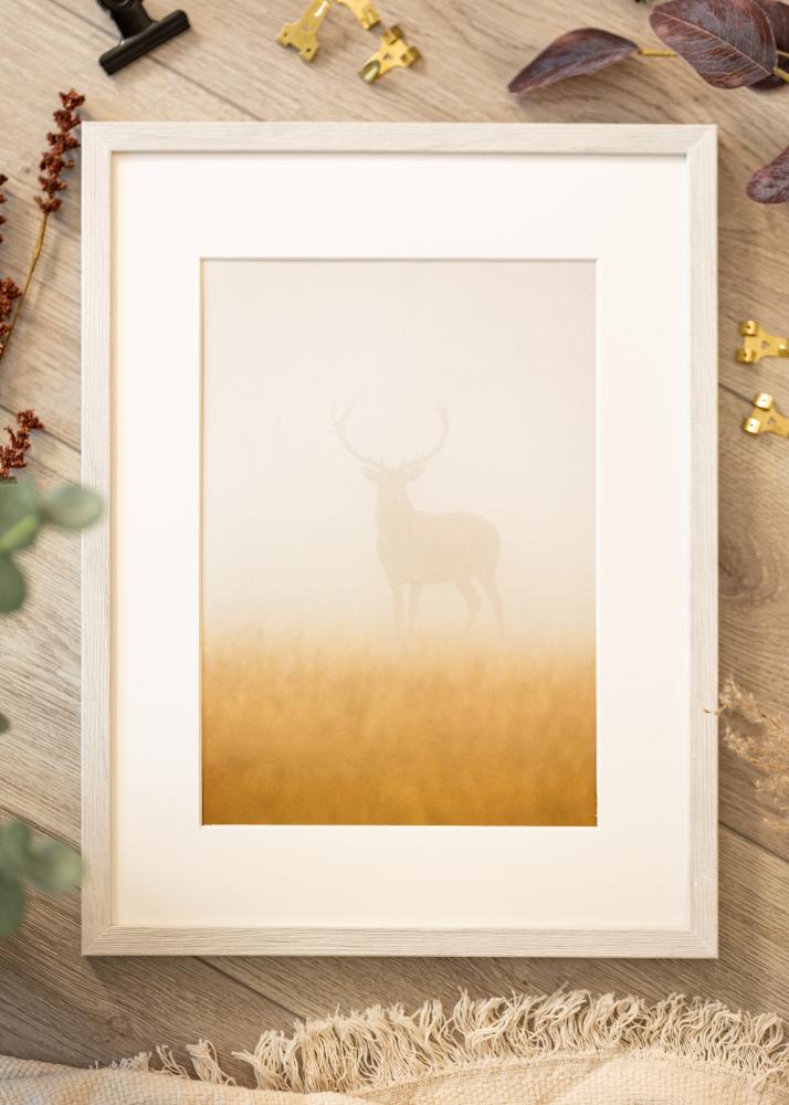 Ram med passepartou Frame Ares White Oak 30x40 cm - Mounts White 20x30 cm