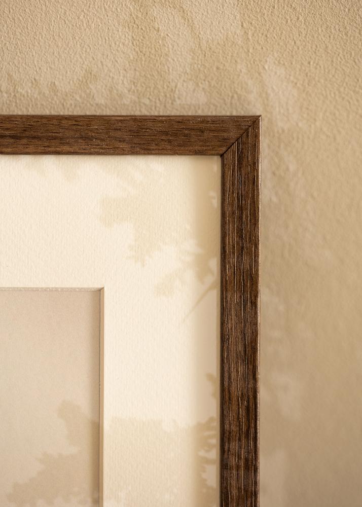 Ram med passepartou Frame Ares Walnut 40x50 cm - Mounts White 12x16 inches
