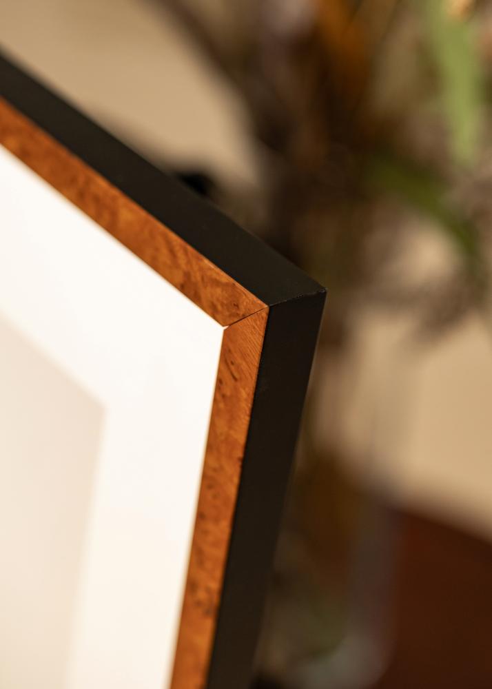 Ram med passepartou Frame Ares Walnut 45x60 cm - Mounts White 35x48 cm