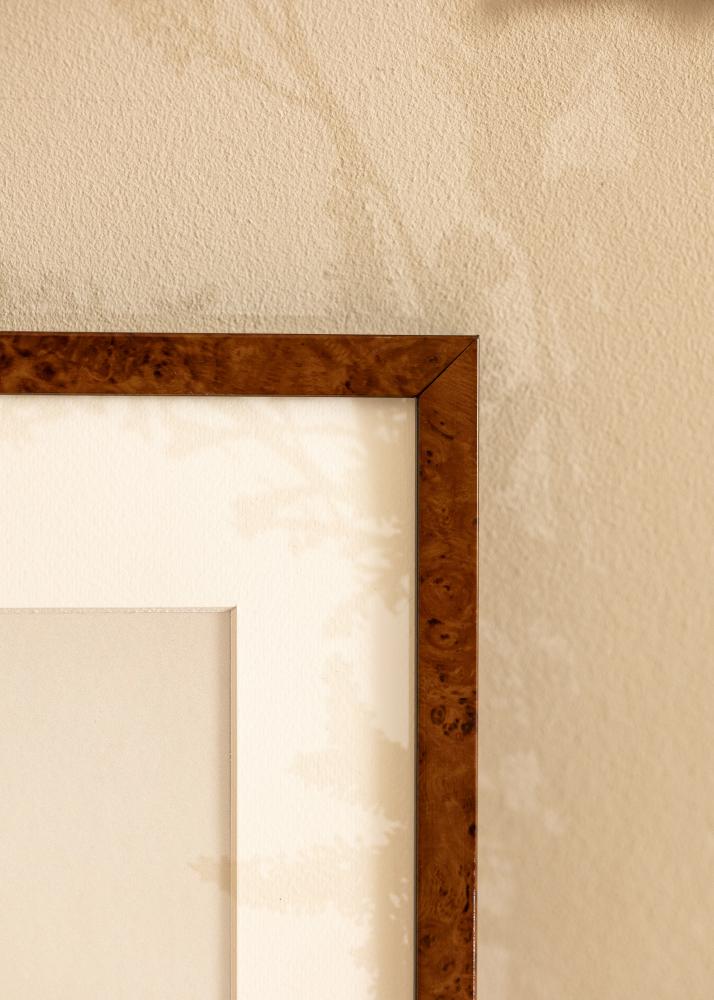 Ram med passepartou Frame Ares Walnut 45x60 cm - Mounts White 35x48 cm