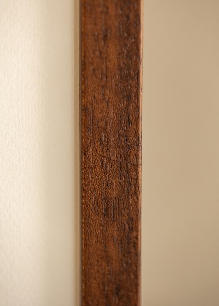 Ram med passepartou Frame Hermes Teak 30x30 cm - Mounts White 20x20 cm