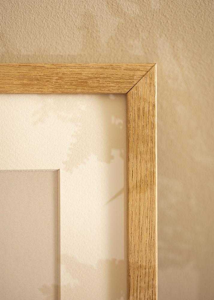 Ram med passepartou Frame Hermes Natural Oak 56x71 cm - Mounts White 48x64 cm