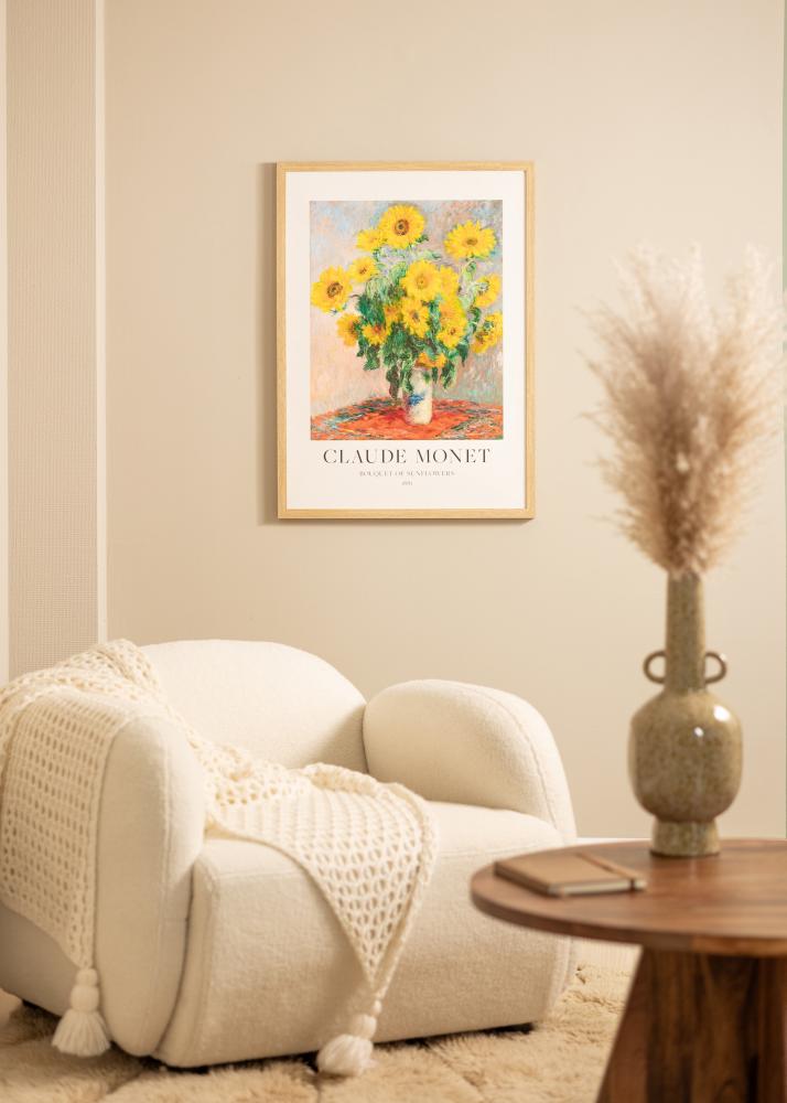 Ram med passepartou Frame Hermes Natural Oak 56x71 cm - Mounts White 48x64 cm