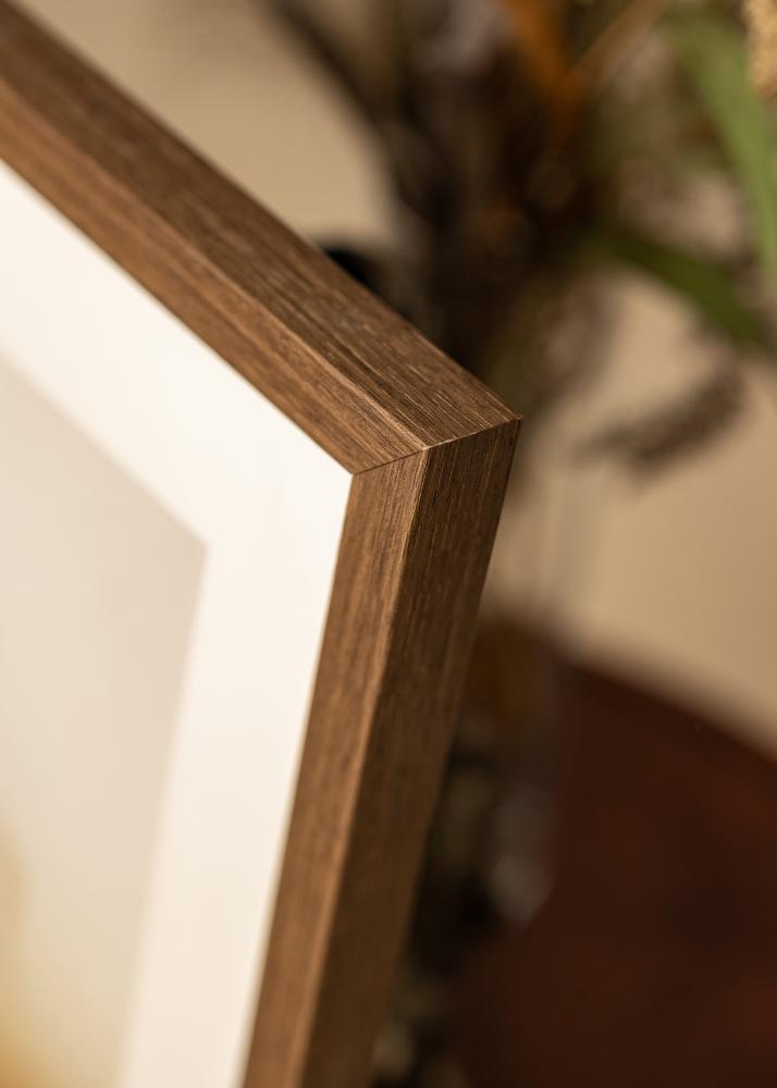 Ram med passepartou Frame Hermes Walnut 20x25 cm - Mounts White 13x19.5 cm