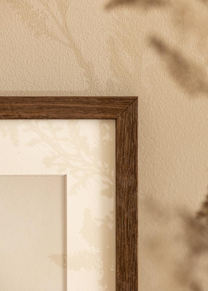 Ram med passepartou Frame Hermes Walnut 20x25 cm - Mounts White 13x19.5 cm
