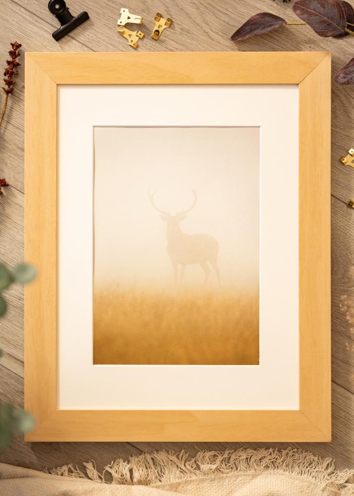 Ram med passepartou Frame Juno Wood 50x70 cm - Mounts White 42x59.4 cm