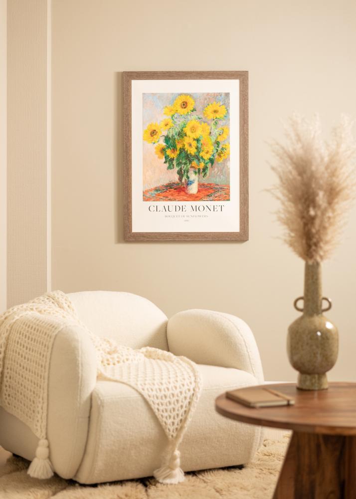 Ram med passepartou Frame Juno Gray 70x100 cm - Mounts White 62x93 cm