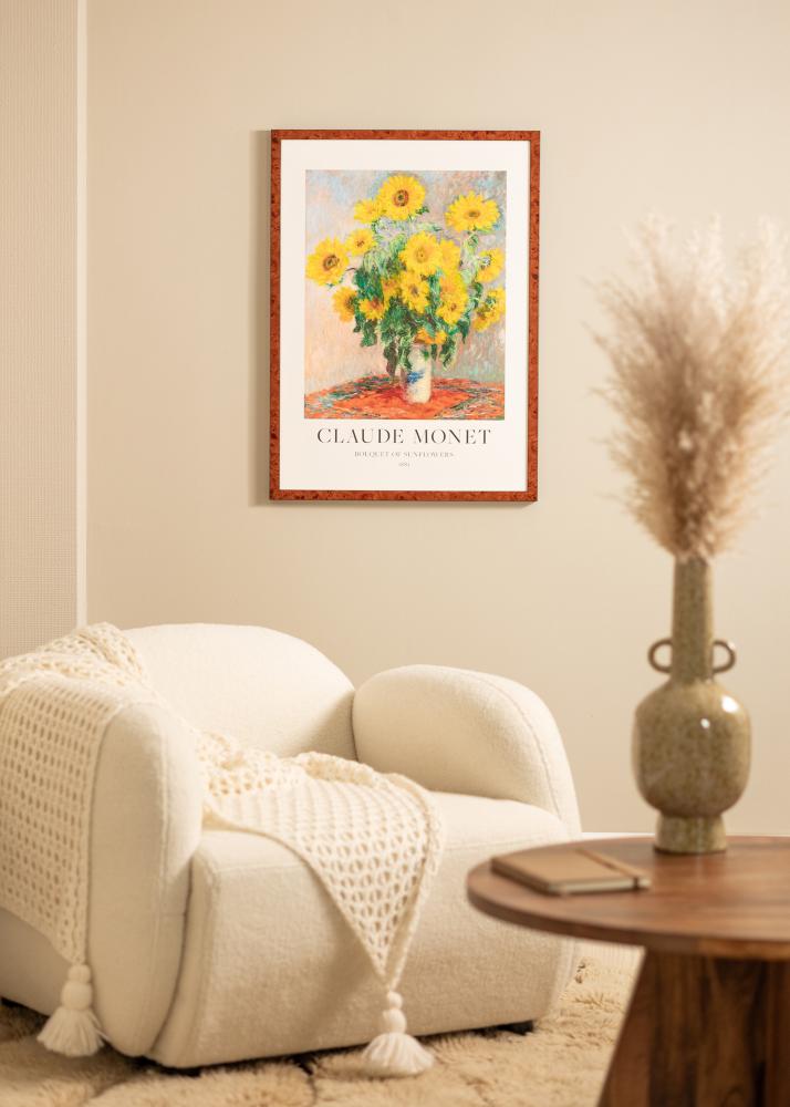 Ram med passepartou Frame Hermes Walnut 42x59.4 cm - Mounts White 25x38 cm