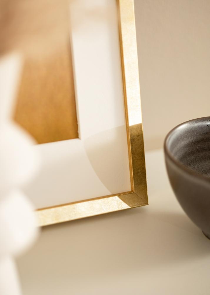 Ram med passepartou Frame Ares Gold 40x40 cm - Mounts White 31x31 cm