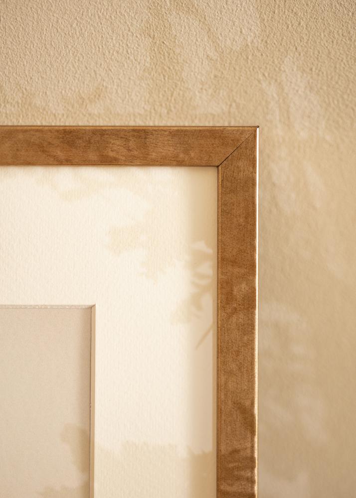 Ram med passepartou Frame Ares Brass 40x50 cm - Mounts White 30x40 cm