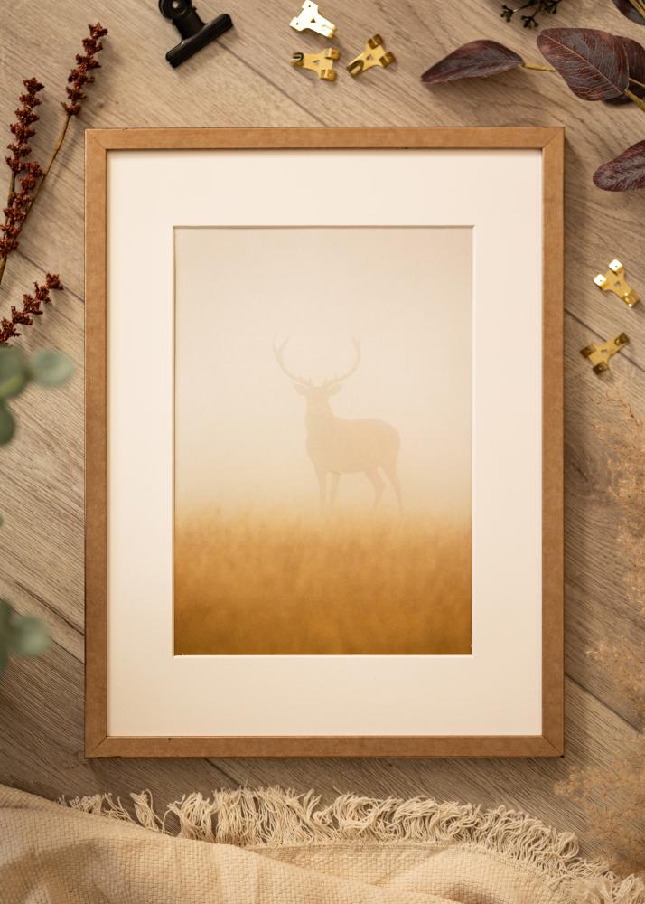 Ram med passepartou Frame Ares Brass 40x50 cm - Mounts White 30x40 cm