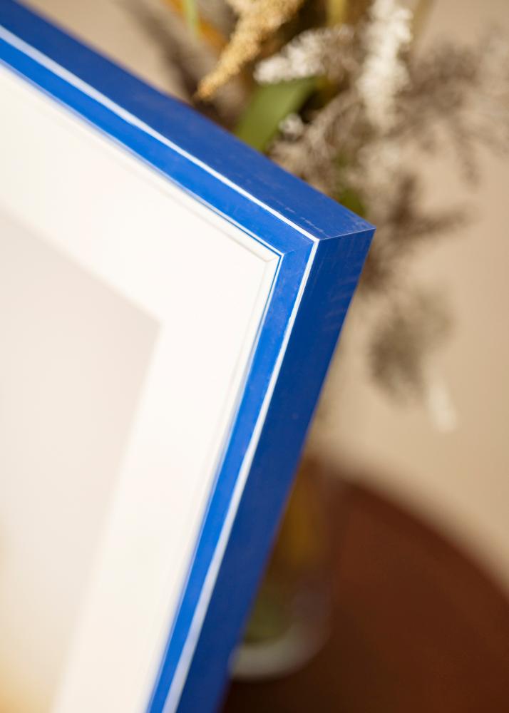 Ram med passepartou Frame Diana Blue 50x70 cm - Mounts White 40x60 cm