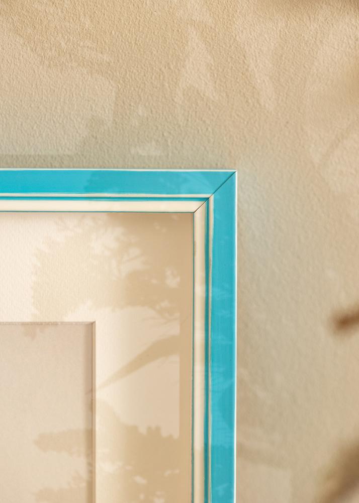 Ram med passepartou Frame Diana Light Blue 60x60 cm - Mounts White 45x45 cm