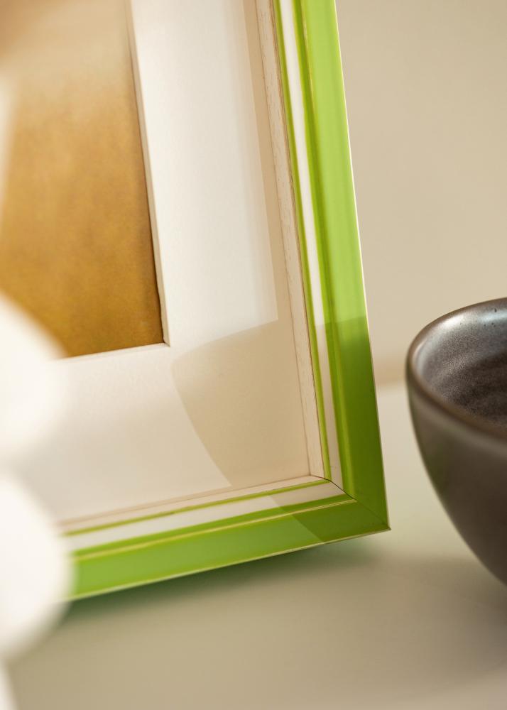 Ram med passepartou Frame Diana Light Green 50x65 cm - Mounts White 16x22 inches
