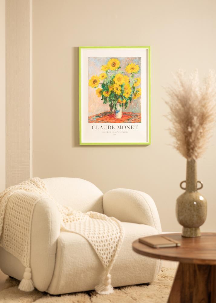 Ram med passepartou Frame Diana Light Green 50x65 cm - Mounts White 16x22 inches