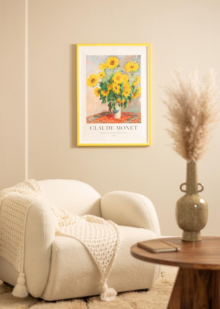 Ram med passepartou Frame Diana Yellow 50x60 cm - Mounts White 40x50 cm