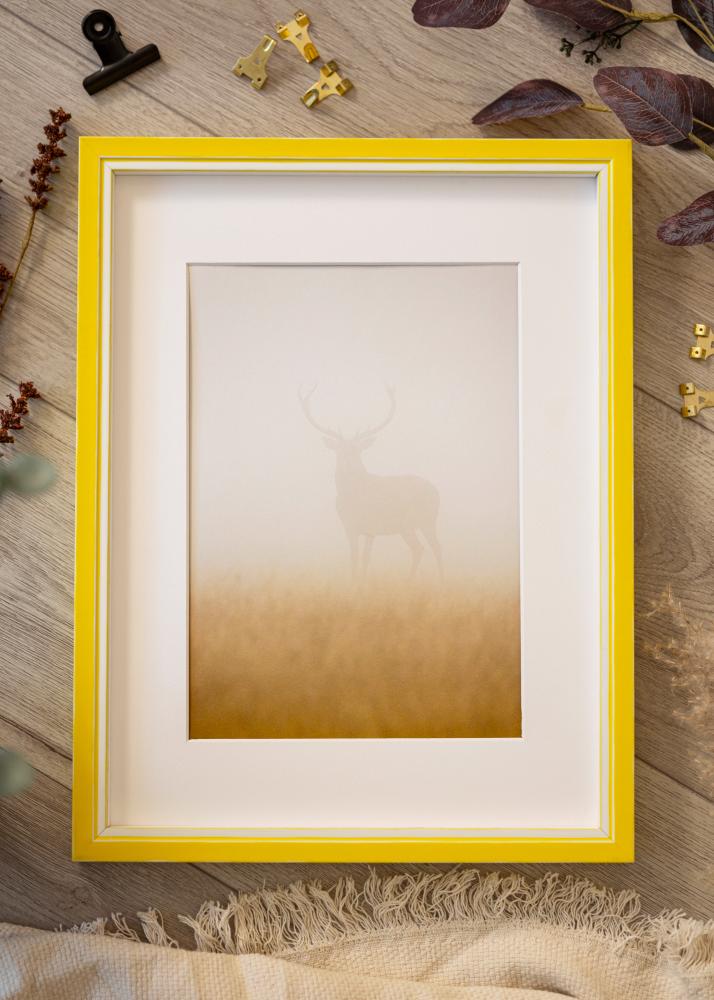 Ram med passepartou Frame Diana Yellow 50x60 cm - Mounts White 40x50 cm