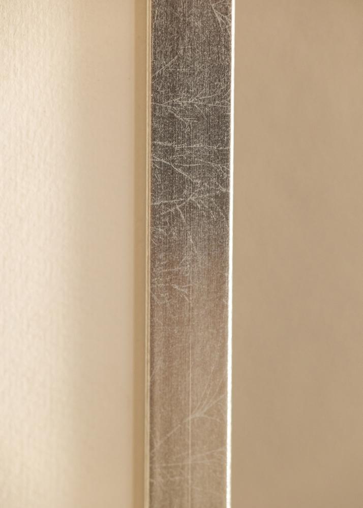 Ram med passepartou Frame Minerva Silver 45x60 cm - Mounts White 13x19 inches