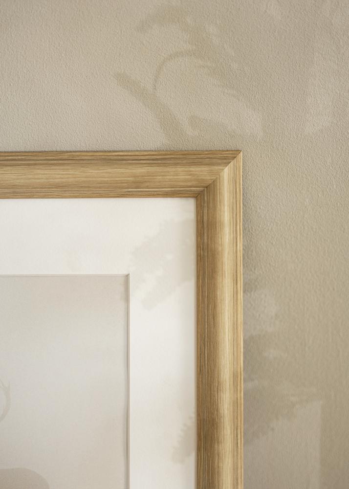 Ram med passepartou Frame Västkusten Oak 40x50 cm - Mounts White 31.5x40 cm