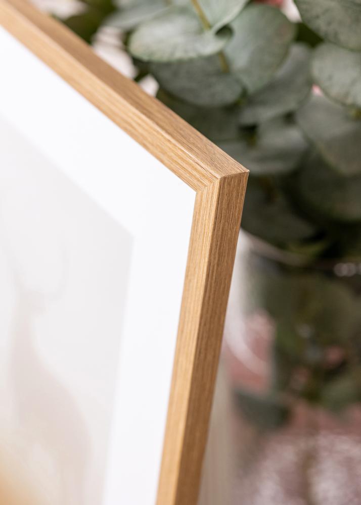 Ram med passepartou Frame Stilren Teak 50x70 cm - Mounts White 42x59.4 cm