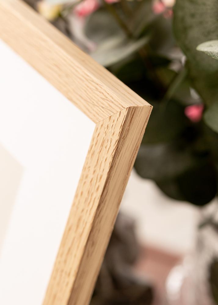 Ram med passepartou Frame Tidlös Solid Oak 40x50 cm - Passepartout White 29.7x42 cm