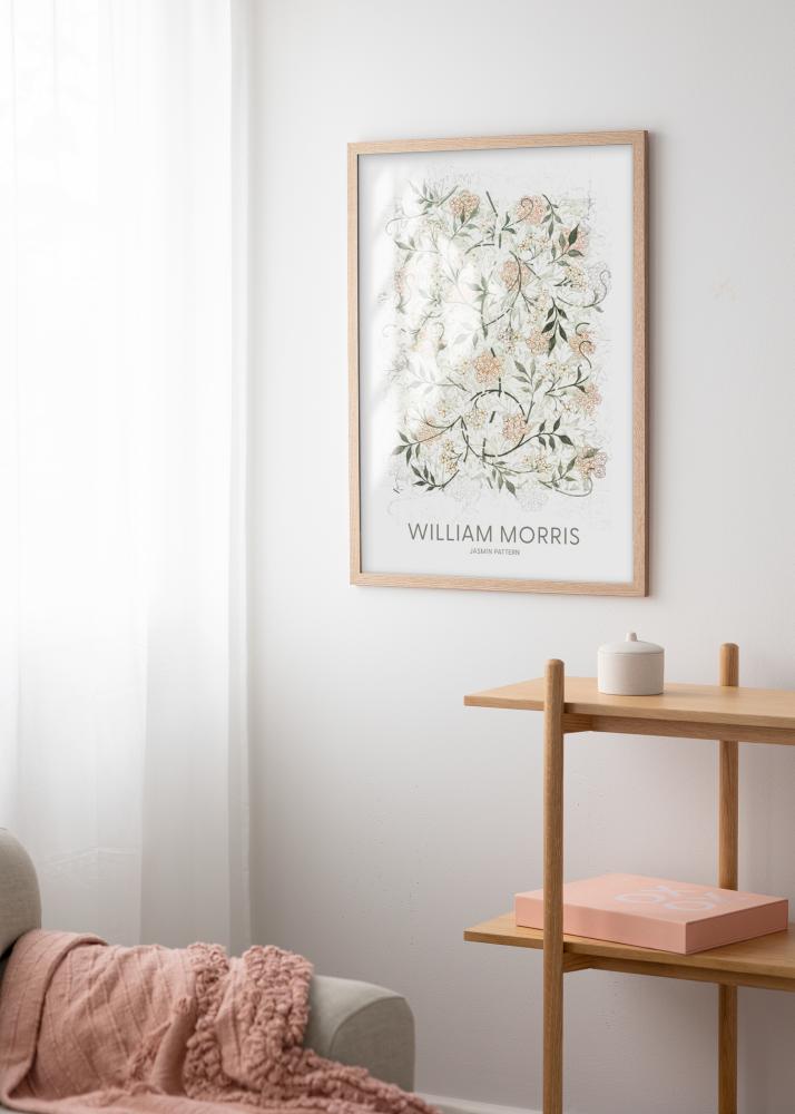 Ram med passepartou Frame Tidlös Solid Oak 40x50 cm - Passepartout White 29.7x42 cm