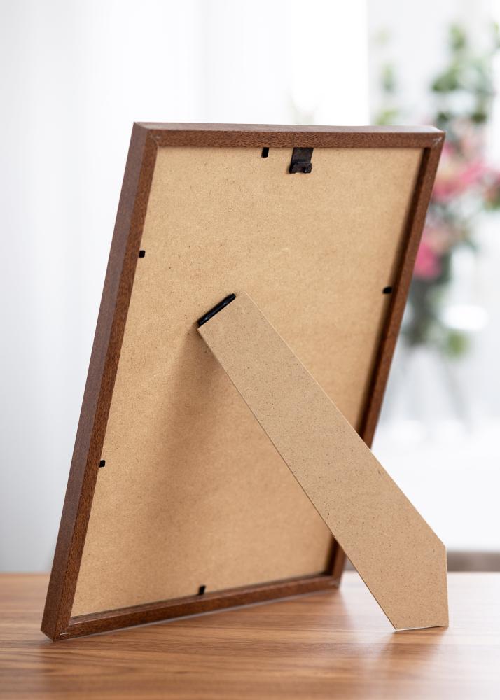 Ram med passepartou Frame Stilren Warm Brown 20x30 cm - Mounts White 15x21 cm