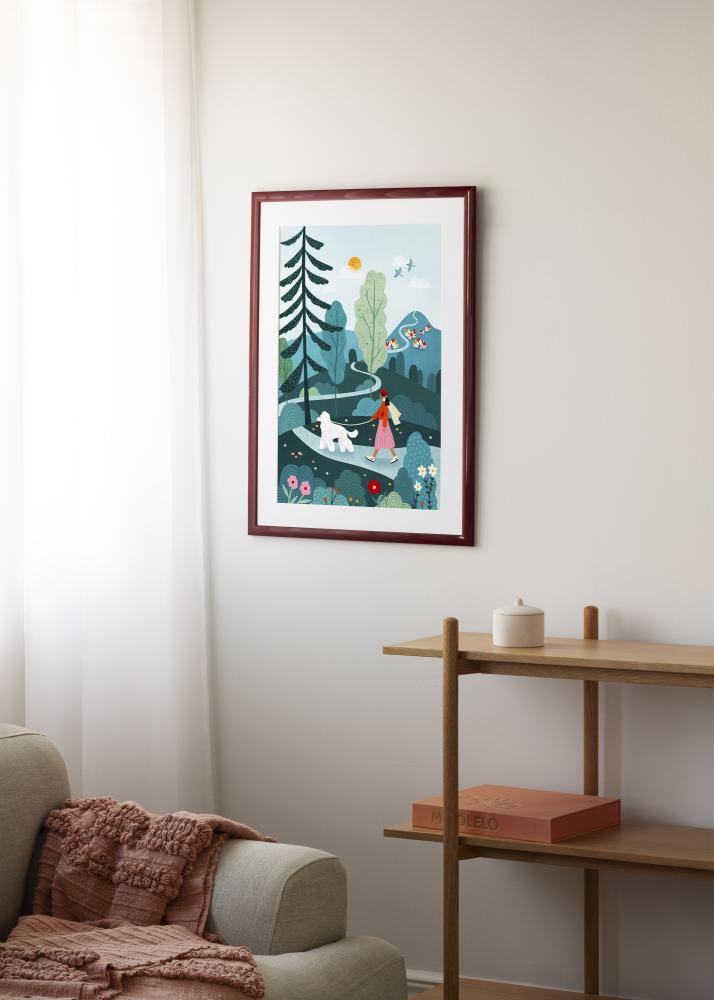 Jämtlands Ramfabrik Frame Dorset Acrylic Glass Dark Red 21x29.7 cm (A4)