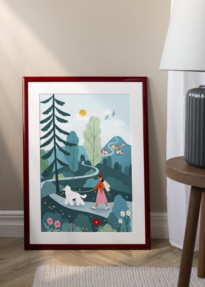 Jämtlands Ramfabrik Frame Dorset Acrylic Glass Dark Red 21x29.7 cm (A4)