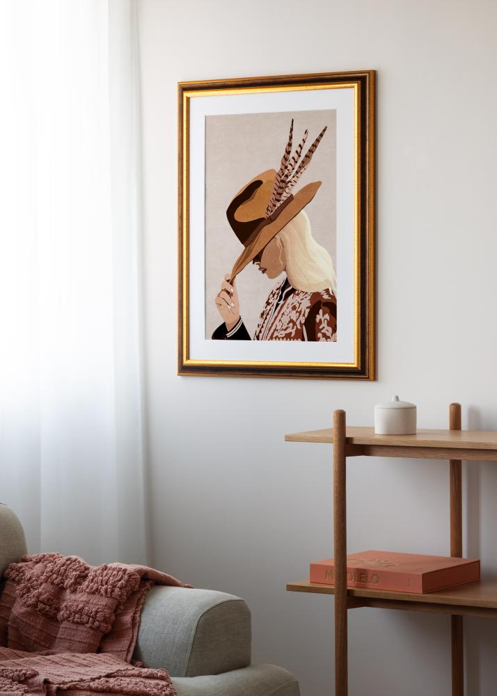 Jämtlands Ramfabrik Frame Aberystwyth Acrylic Glass Gold 42x59.4 cm (A2)