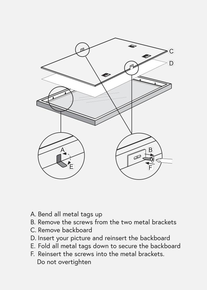 Ram med passepartou Frame Massiv Oak 60x80 cm - Mounts White 50x70 cm