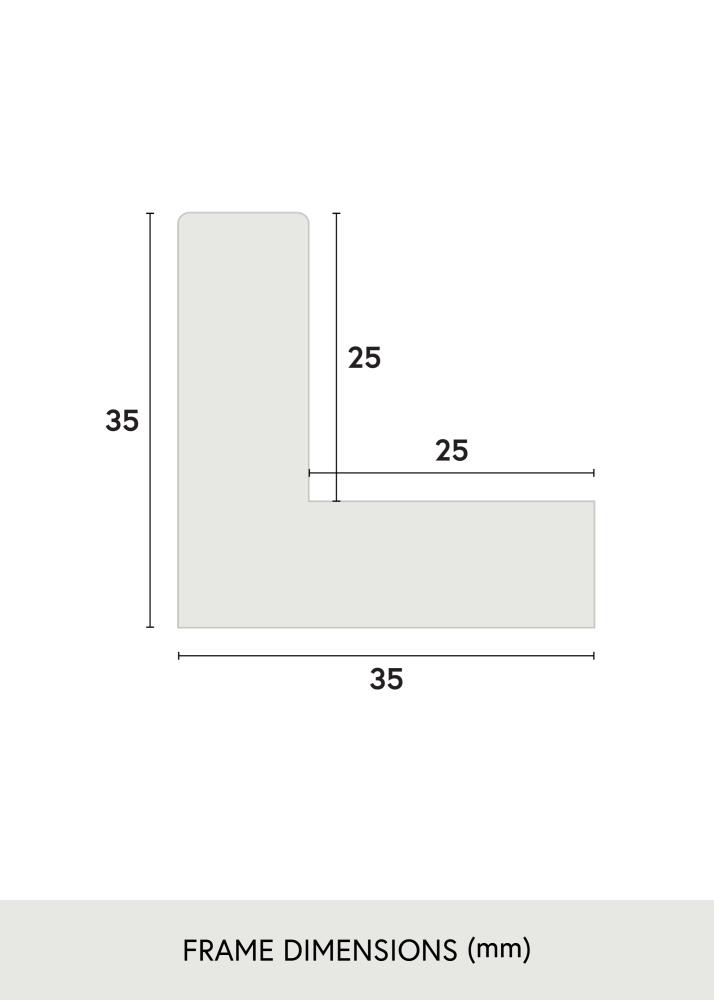 Jämtlands Ramfabrik Frame Sussex Acrylic Glass Black/Silver 40x40 cm