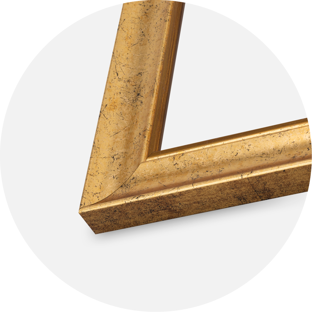 Jämtlands Ramfabrik Frame Conca Acrylic Glass Gold 29.7x42 cm (A3)