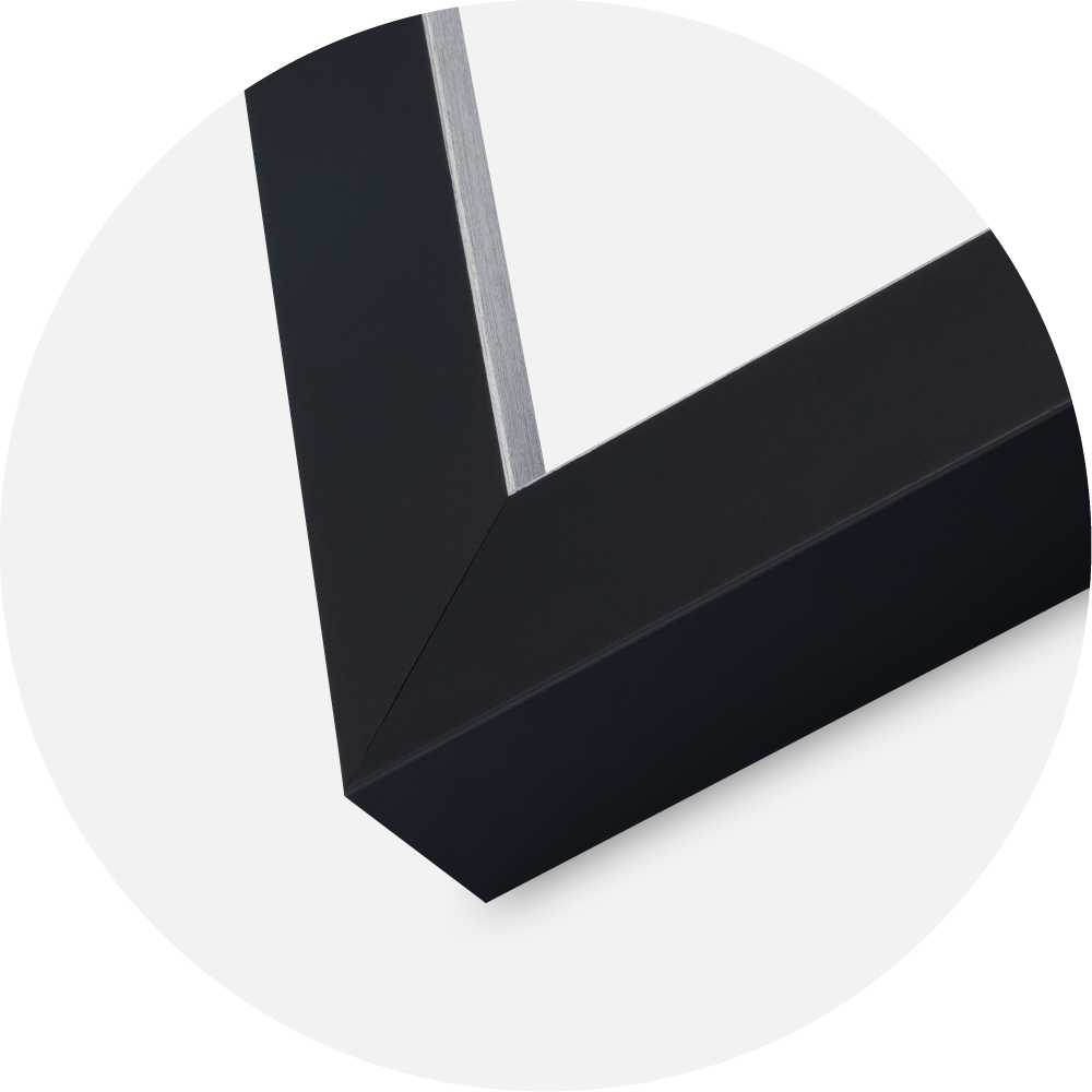 Jämtlands Ramfabrik Frame Sussex Acrylic Glass Black/Silver 40x40 cm