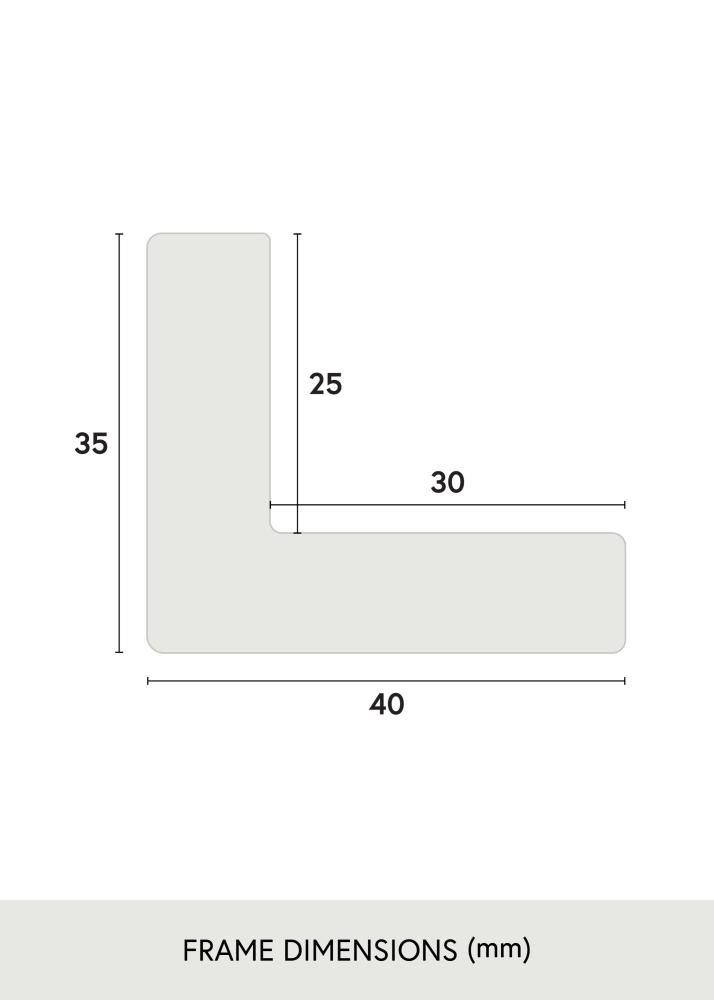 Jämtlands Ramfabrik Frame Wells Acrylic Glass Oak 40x40 cm