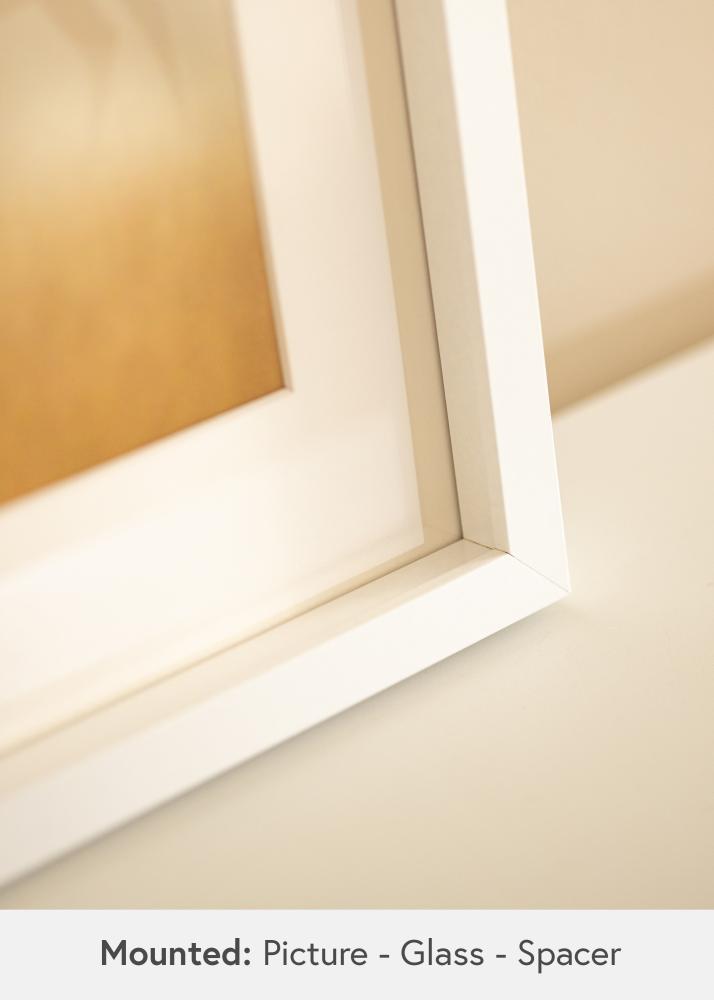 Ram med passepartou BGA Box Frame White 40x60 cm - Mounts White 30x50 cm