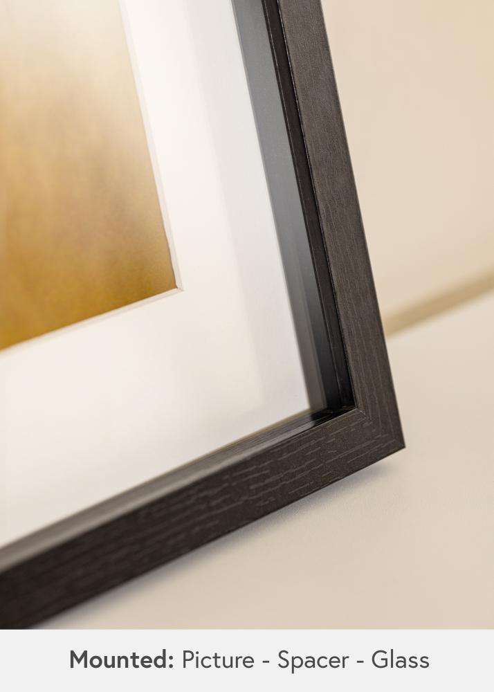 Ram med passepartou BGA Box Frame Black 50x60 cm - Mounts White 16x20 inches