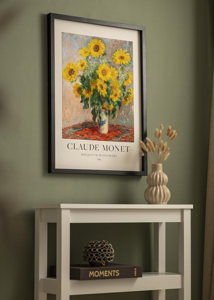 Ram med passepartou BGA Box Frame Black 50x60 cm - Mounts White 16x20 inches