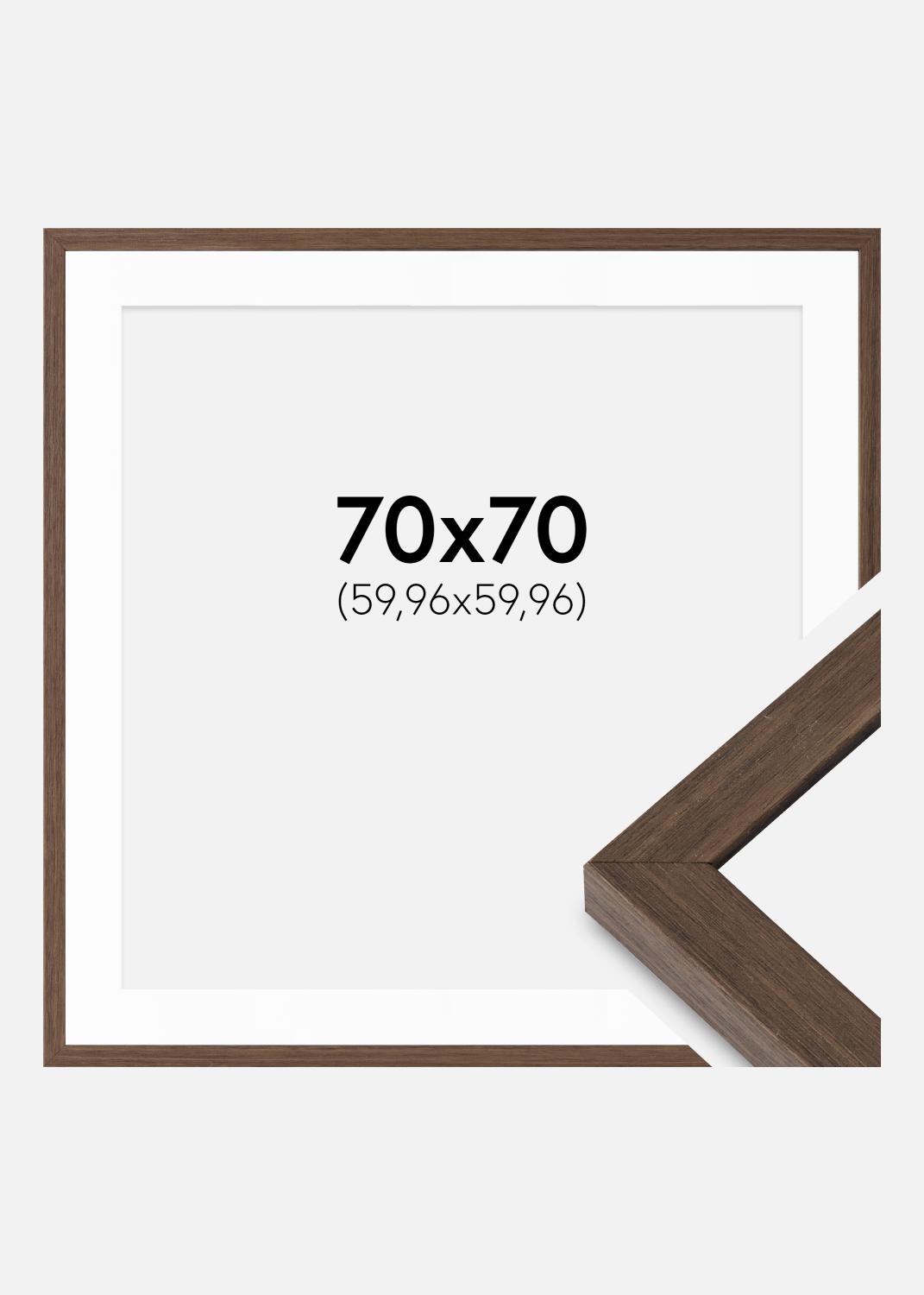 Product Image for Frame Hermes Walnut 70x70 cm - Mounts White 24x24 inches