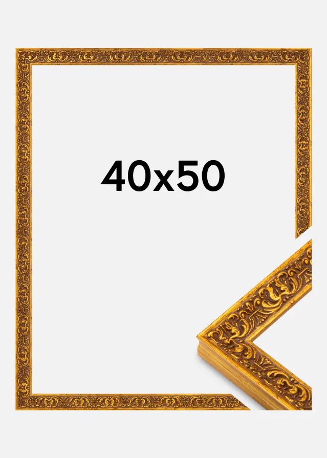 Jämtlands Ramfabrik Frame Amber Acrylic Glass Gold 40x50 cm