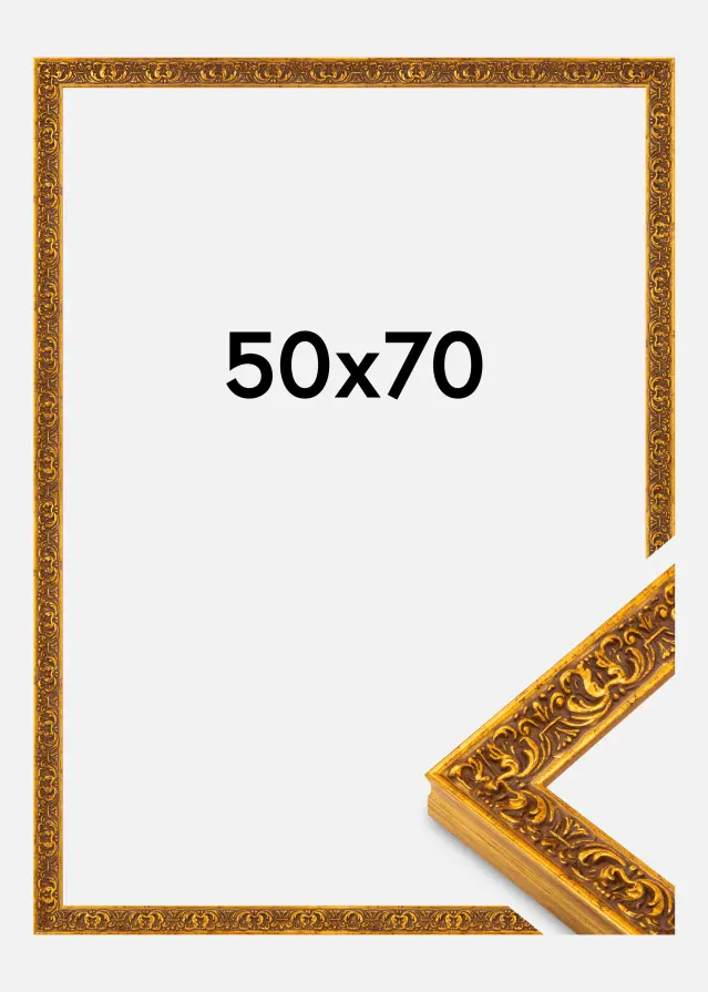 Jämtlands Ramfabrik Frame Amber Acrylic Glass Gold 50x70 cm