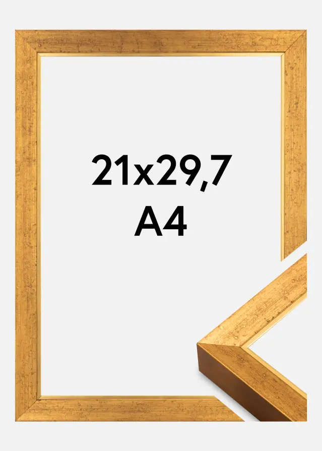 Jämtlands Ramfabrik Frame Brema Acrylic Glass Gold 21x29.7 cm (A4)