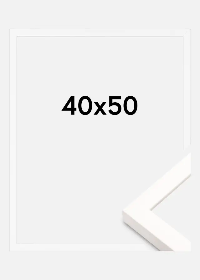 Jämtlands Ramfabrik Frame Brooke Acrylic Glass White 40x50 cm